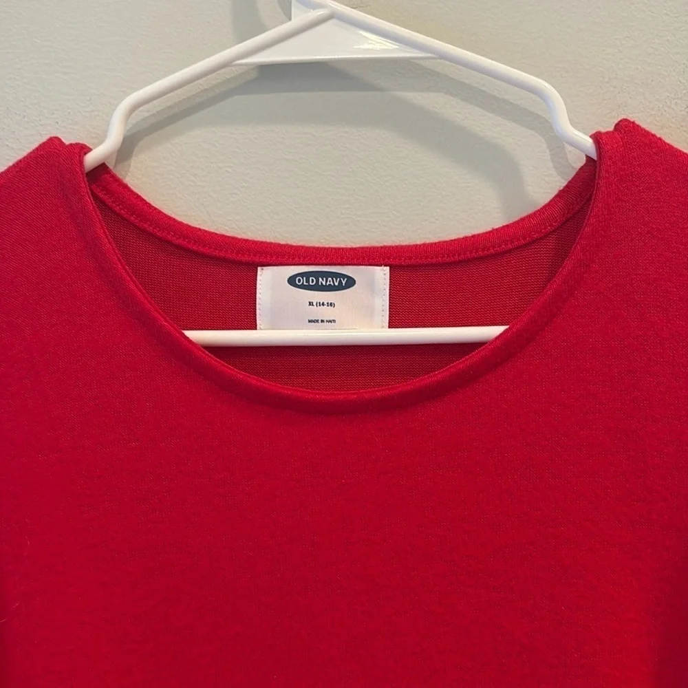 Old Navy - Girls long sleeve sweater | shirt - size XL (14-16).  Red